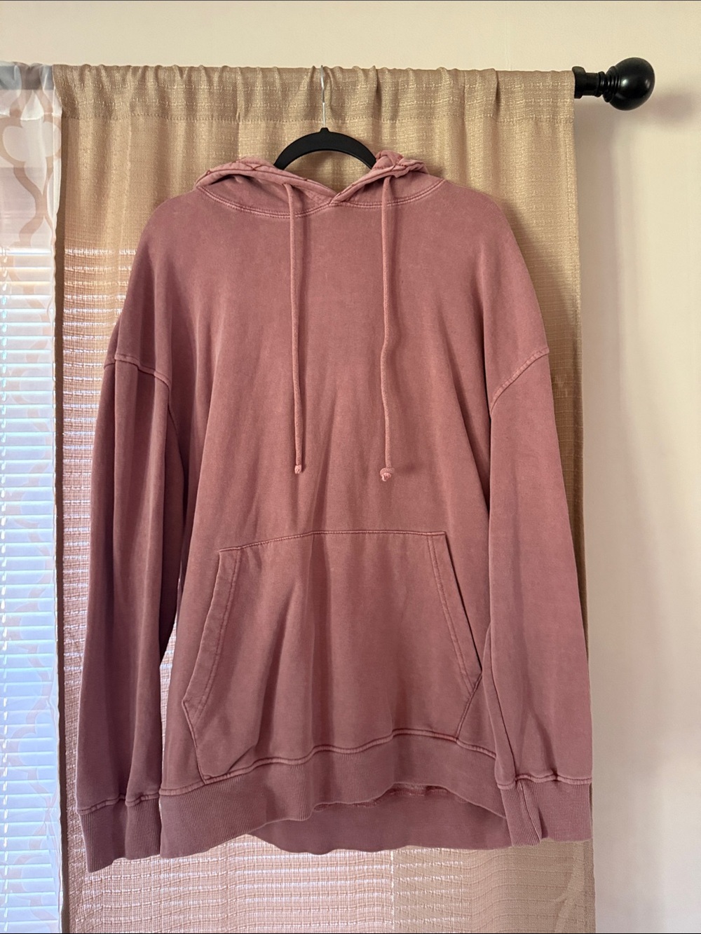 Men's Washed Rose Crewneck Hoodie